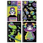 Записная книжка А6, 80л. на гребне BG «Crazy neon»