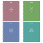 Тетрадь А5, 48 л., BRAUBERG, гребень, клетка, матовая ламинация, «Knowledge» (микс в спайке)