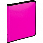Папка-конверт на молнии Attache Neon A4 розовая 700 мкм