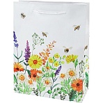 Пакет подарочный глянц. лам. Optima 18×23x8(М)Сезон. цветы, жёлт,128г ППК-4352