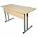 превью Стол-парта 2-местный регулируемый «Умник»1200×500х640-760ммрост 4-6серый каркасЛДСП клён