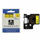 Картридж для принтера этикеток Vell VL-D-S0720580/45018 (12 мм x 7 м, цвет ленты желтый, шрифт черный)