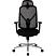 превью Кресло для руководителя Комус Мебель (Easy Chair) 500 чёрное (сетка/ткань, металл хромированный)