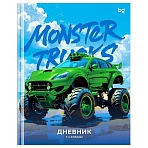 Дневник 1-4 кл. 48л. (твердый) BG «Monster trucks», матовая ламинация, выб. лак