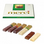 Конфеты шоколадные MERCI,  из шоколада с миндалем, 250 г, картонная коробка