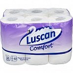 Бумага туалетная Luscan Comfort 2-слойная белая (12 рулонов в упаковке)