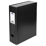 Короб архивный на кнопке OfficeSpace разборный, 100мм, пластик, 900мкм, черный