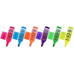 Текстовыделитель мини с принтами BRAUBERG «NEON», АССОРТИ В ПЛАСТИКОВОЙ БАНКЕ, 1-5 мм