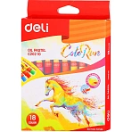 Пастель масляная Deli ColoRun круглая 18 цветов