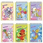 Блокнот, А7, 40 листов, гребень, клетка, ЮНЛАНДИЯ «Мультяшки», 75×105 мм