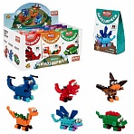 Конструктор пластиковый Blockformers «ДИНОЗАВРИКИ», АССОРТИ, 6 видов, дисплей, 1TOY