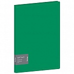Папка с 20 вкладышами Berlingo «Soft Touch», 17мм, 700мкм, зеленая, с внутр. карманом
