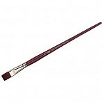 Кисть художественная синтетика бордовая Гамма «Вернисаж», плоская №22, длинная ручка