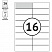 превью Этикетки самоклеящиеся А4 100л. OfficeSpace, белые, 16 фр. (105×37), 70г/м2