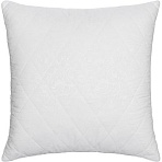 Подушка Luscan 70×70 см стеганная микрофибра/лебяжий пух, с цветным кантом