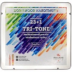 Карандаши многоцветные Koh-I-Noor «TRI-TONE 3444», 24шт., металл. коробка