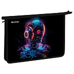 Папка для тетрадей 1 отделение, А4 Berlingo «Cyberpunk», 340×245×40 мм, пластик, на молнии