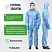 превью Комбинезон одноразовый с капюшоном Lakeland SafeGard 76 синий 45 г/кв.м (размер 48-50, L, ESB428)