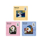 Набор металлических значков MESHU «Ducks and art», эмаль, 3шт, картонная подложка, европодвес