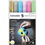 Набор акриловых маркеров Schneider Paint-it 310 6 цветов (толщина линии 2 мм) пулевидный наконечник