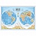 превью Карта «Мир. Полушария» физическая Globen, 1:37млн., 1010×690мм, с ламинацией, европодвес