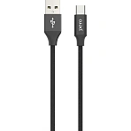 Кабель USB PERO DC-02 Type-C, 2А, 1м, черный