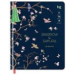 Дневник 1-11 кл. 48л. (твердый) BG «Sakura», иск. кожа, тиснение фольгой, печать, кисточка иск. кожа, ляссе