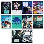 Тетрадь 12л., клетка BG «Mix-10. Мальчики», эконом