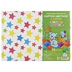 Картон цветной 170×240, Мировые тетради, 14л., 14цв., «Кошки-мышки»