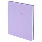 Блокнот МАЛЫЙ ФОРМАТ 110×147 мм, А6, 80 л., твердый, клетка, BRAUBERG «Minimal», сиреневый