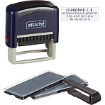 Штамп самонаборный Attache 1-4 стр. 48×18 синий 8052