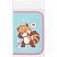 превью Пенал ПИФАГОР, 1 отделение, полиэстер, 19×13 см, «Red panda»