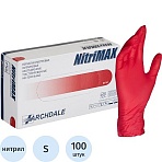 Перчатки нитрил. н/с. н/о, красные 756 NitriMax (S) 50п/уп, 4гр