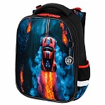 Ранец BRAUBERG PREMIUM, 2 отделения, с брелоком, «Foggy car», 3D-панель, 38×29х16 см