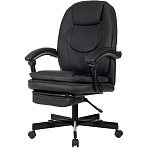 Кресло VB_EChair 668 PU P черный эко. кожа подст. для ног