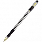 Ручка шариковая MunHwa «MC Gold» черная, 0.7мм, грип, штрих-код