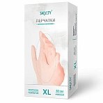 Перчатки виниловые смотровые 50 пар (100 штук)размер XL (очень большой)прозрачныеSAF&TY