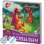 Пластилин Фантазия 12 цветов со стеком
