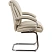превью Конференц-кресло Комус Мебель (Easy Chair) 516 бежевое (экокожа, металл хромированный)