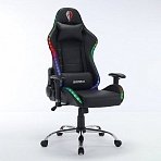 Кресло компьютерное BRABIX «Lumen GM-150 RGB», подсветка, две подушки, экокожа, черное