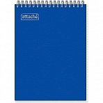Блокнот на спирали Attache (клетка, однотонная пластик. обложка, А5, 80л)