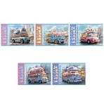 Альбом для рисования А4, 20 л., скоба, TWIN-лак, ПЗБМ, 205×295 мм, «Сладкий автобус» (микс в спайке)