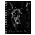 превью Тетрадь 96л., А5, клетка на гребне BG «Just Black», soft-touch ламинация, выб. лак