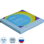 Стикеры Attache Bright colours 76×76 мм пастельные голубые (1 блок, 100 листов)