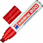 Маркер перманентный Edding 800 красный (толщина линии 4-12 мм) скошенный наконечник