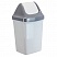превью Ведро-контейнер для мусора (урна) Idea «Свинг», 25л, качающаяся крышка, пластик, мраморный