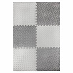 Коврик-пазл напольный 1.5×1 м, 6 шт., 50×50 см, толщина 1 см, серый, светло-серый, ЮНЛАНДИЯ