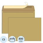 Конверты крафт С5 стрип Ecopost 162×229, 80г, 800шт/уп