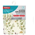 Шторка для ванной ПОЛИЭСТЕР, 180×180см, кольца в комплекте, ФЛОРА, PRIMILA