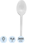 Ложка одноразовая столовая белая 15.8см, ПС, 3600шт/кор